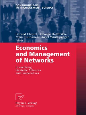 cover image of Economics and Management of Networks